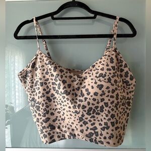 A&F YPB Leopard Print Crop Top - NWT!